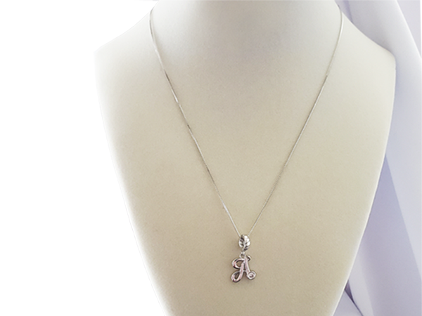 S925 Sterling Silver Chain Necklace adorned with personalized "Letter" Pendants
