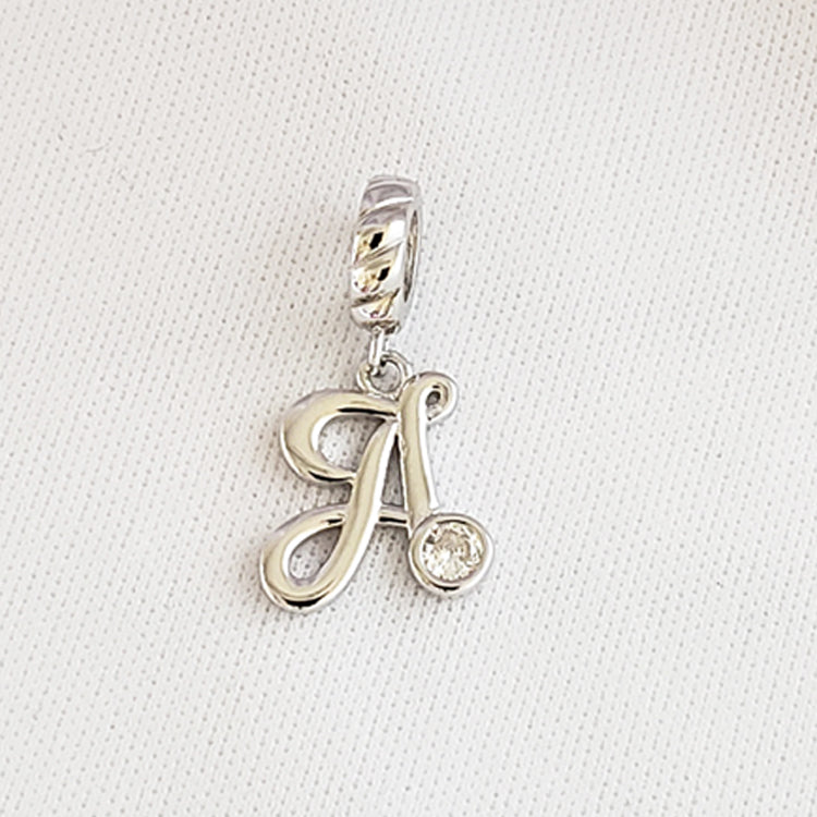 S925 Sterling Silver Letter Pendants