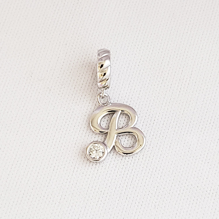 S925 Sterling Silver Letter Pendants