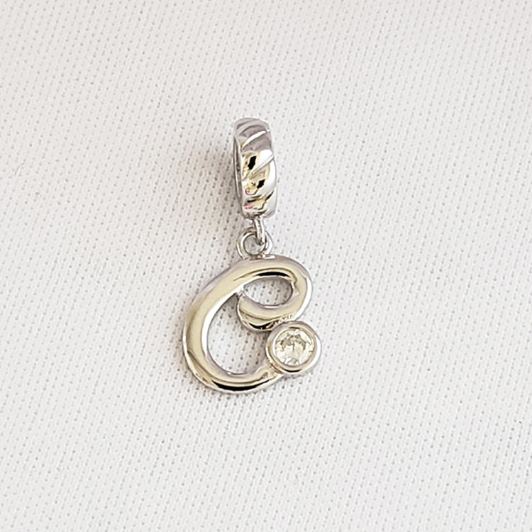 S925 Sterling Silver Letter Pendants