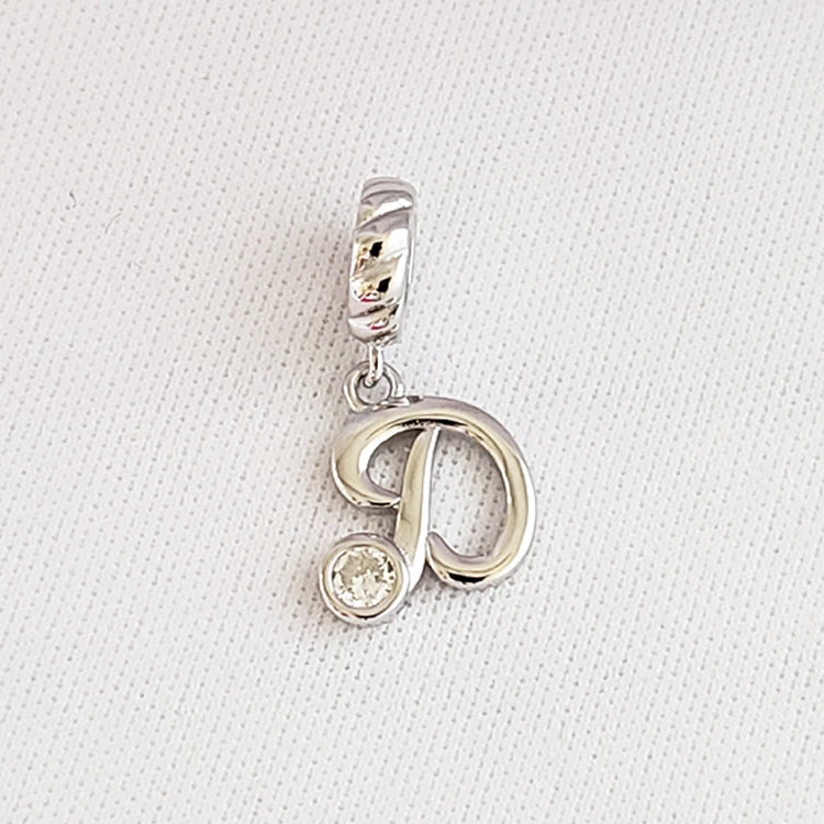 S925 Sterling Silver Letter Pendants
