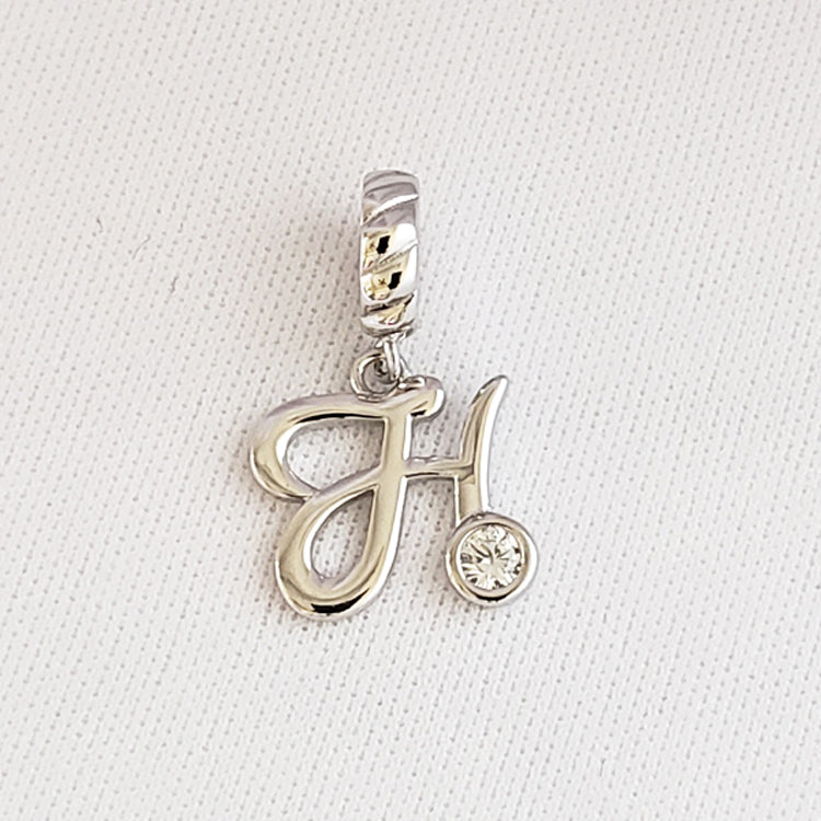 S925 Sterling Silver Letter Pendants