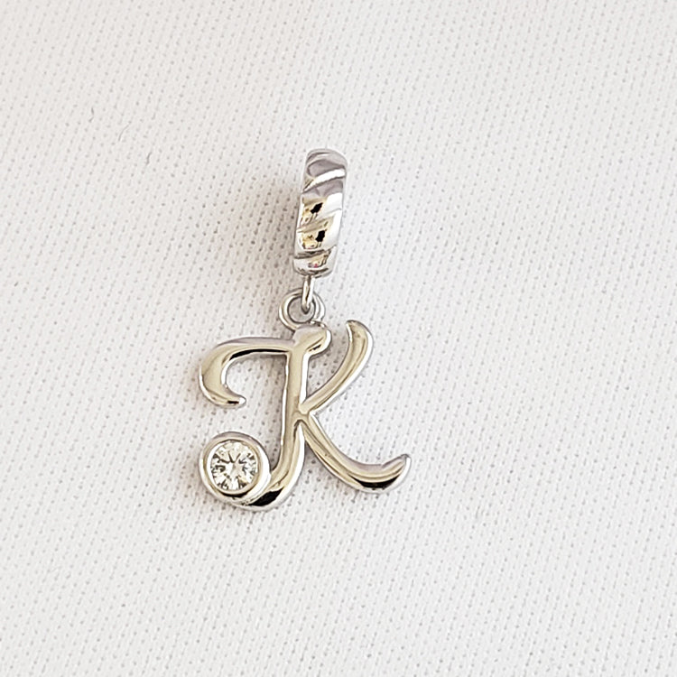 S925 Sterling Silver Letter Pendants