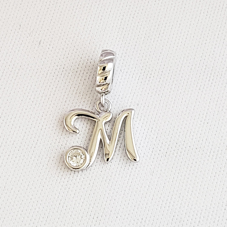 S925 Sterling Silver Letter Pendants