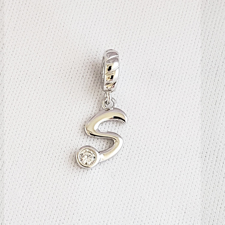 S925 Sterling Silver Letter Pendants